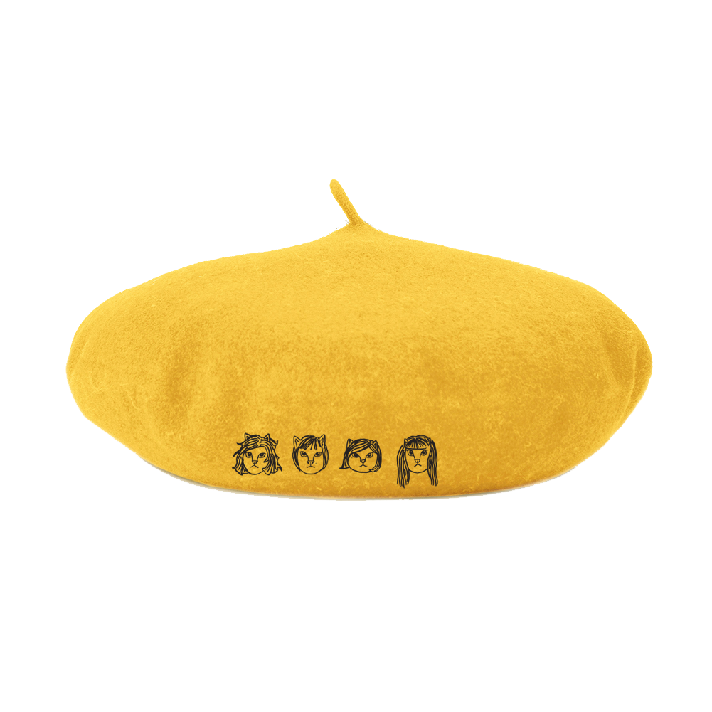 The Linda Lindas (Cats! Yellow) Beret